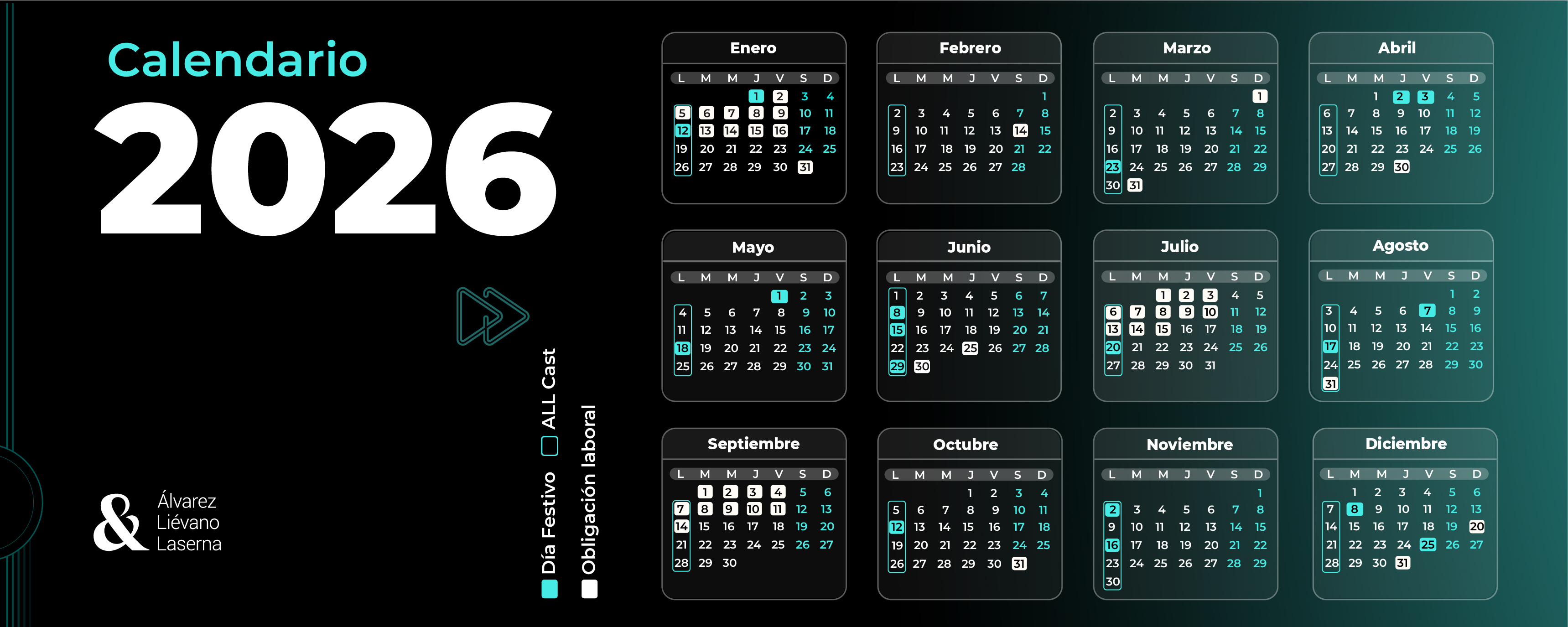 Consulta el calendario de obligaciones laborales y festivos en Colombia 2026
